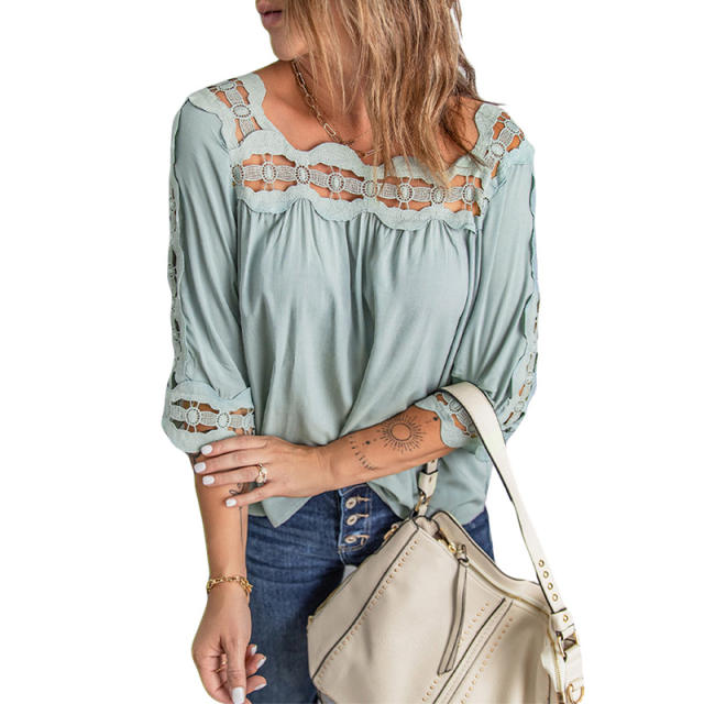 Casual lace woman tops