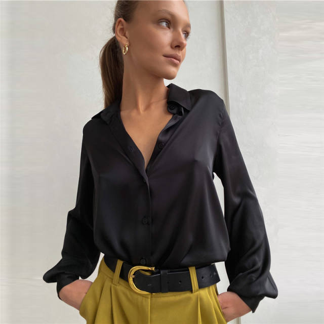 Elegant satin blouse for woman