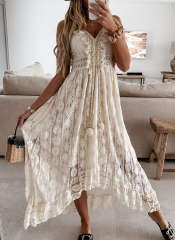 Summer design sexy lace plain color slip dress