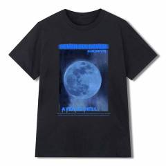 Black color graphic tees