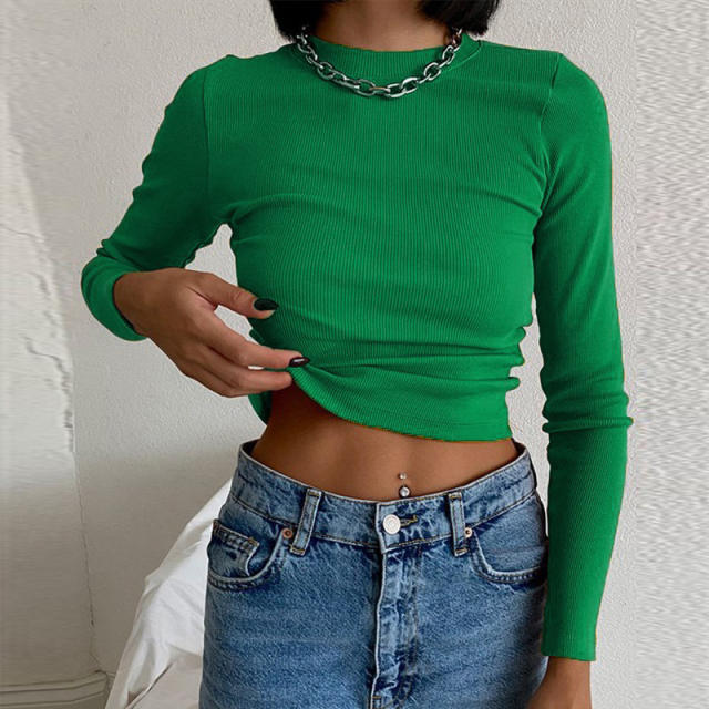 Long sleeve knitted t shirts