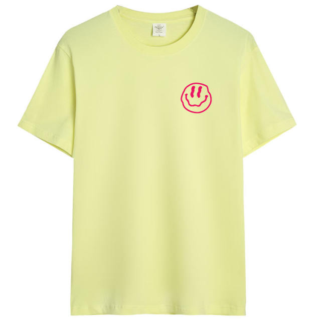 Oversized yellow color letter tees