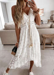 Summer design sexy lace plain color slip dress