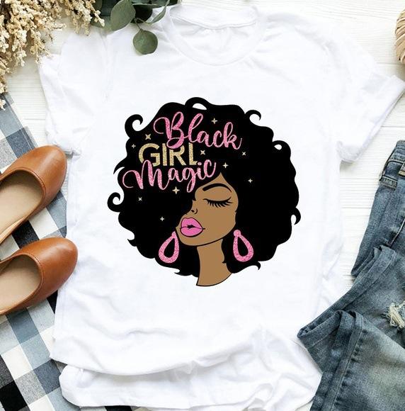 New fashion girl printed women's short-sleeved T-shirt
