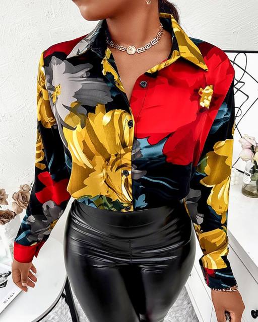 Patterned blouse for woman