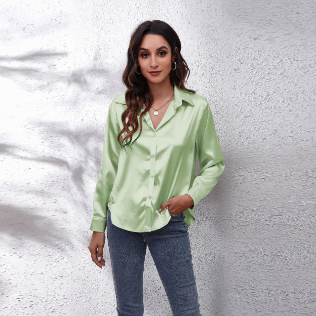 Satin blouse for women