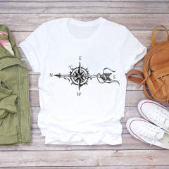 New summer feather Dreamcatcher printed women's short-sleeved T-shirt