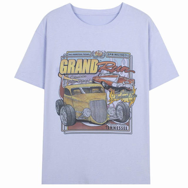 Light purple vintage graphic t shirt