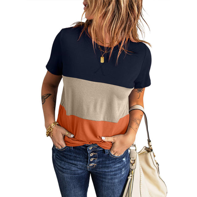 Casual stripe patterned t shirt