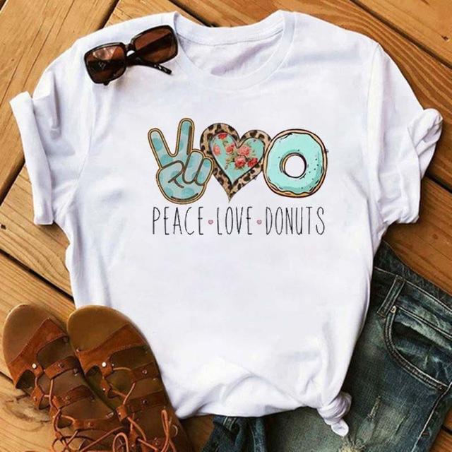 Peace love series women t shirts