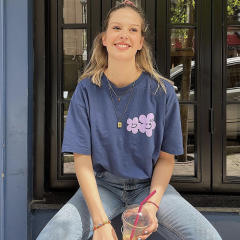 INS navy blue cotton t shirt