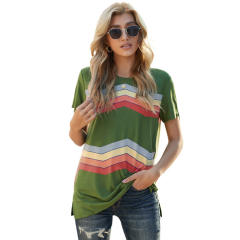 Casual stripe patterned t shirt