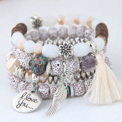 Occident fashion easy match layer bracelet bead bracelet