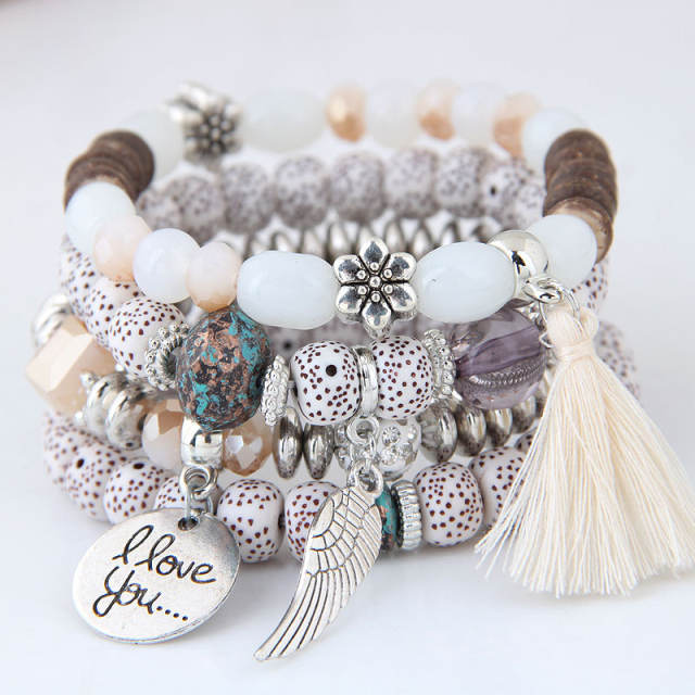 Occident fashion easy match layer bracelet bead bracelet