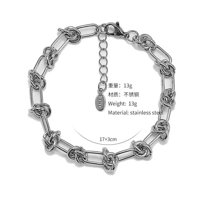 Occident fashion stainless steel bracelet chain bracelet