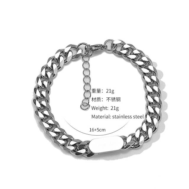 Occident fashion stainless steel bracelet chain bracelet