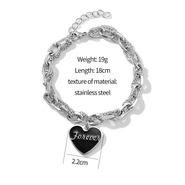 Occident fashion stainless steel bracelet chain bracelet