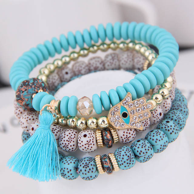 Occident fashion easy match layer bracelet bead bracelet