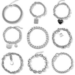 Occident fashion stainless steel bracelet chain bracelet