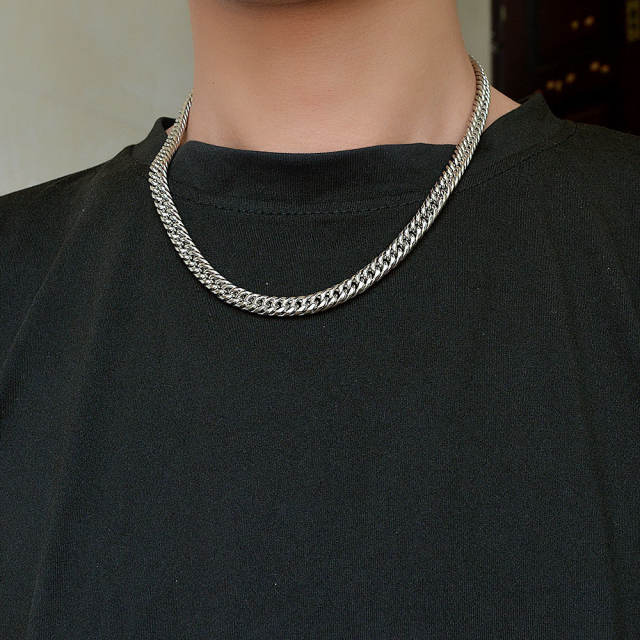 Hiphop stainless steel necklace chain necklace men jewelry