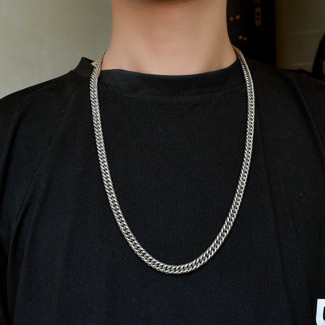 Hiphop stainless steel necklace chain necklace men jewelry