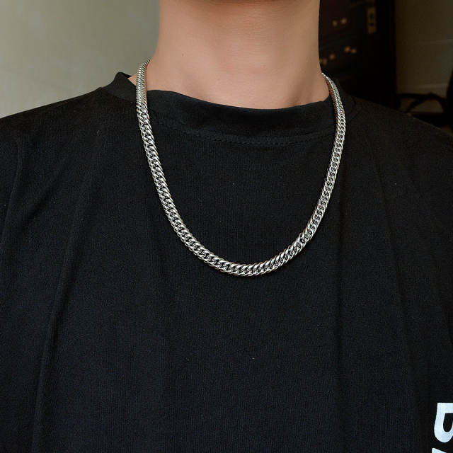 Hiphop stainless steel necklace chain necklace men jewelry