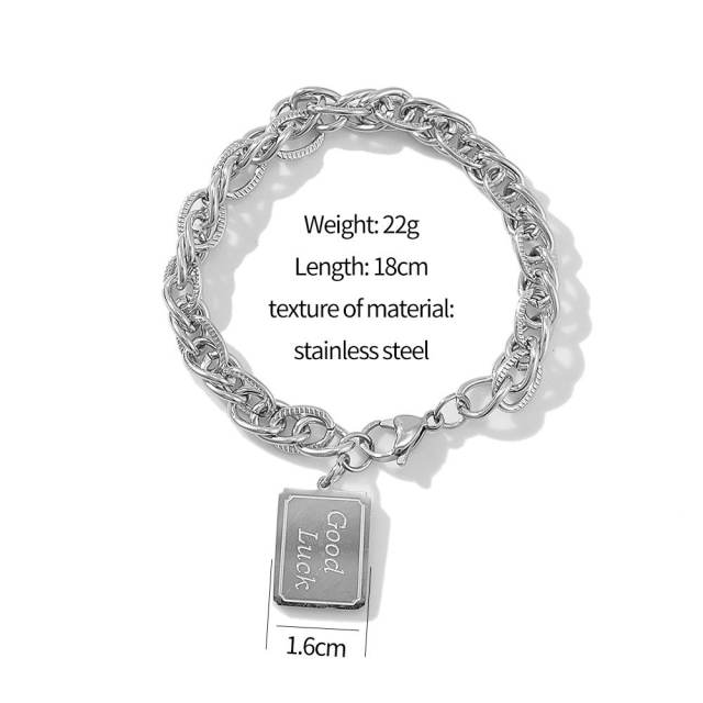 Occident fashion stainless steel bracelet chain bracelet