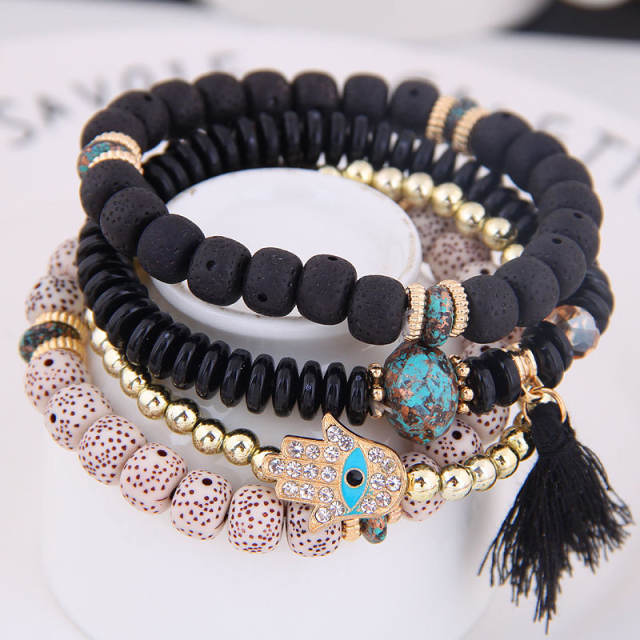 Occident fashion easy match layer bracelet bead bracelet