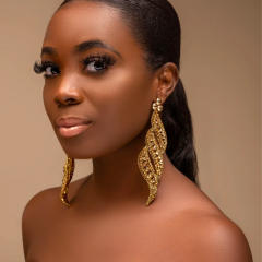 Unique design pave setting rhinestone women earrings