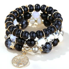 Boho colorful beads layer bracelet bead bracelet