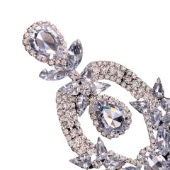 Popular luxury glass crystal statement earrings