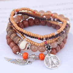 Boho concise layer bracelet bead bracelet for women