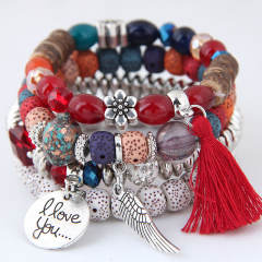 Occident fashion easy match layer bracelet bead bracelet