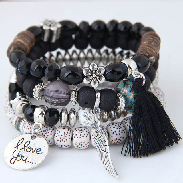 Occident fashion easy match layer bracelet bead bracelet