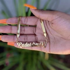 Snake chain custom necklace name necklace