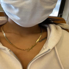 Snake chain custom necklace name necklace