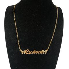 Personality diamond butterfly custom necklace