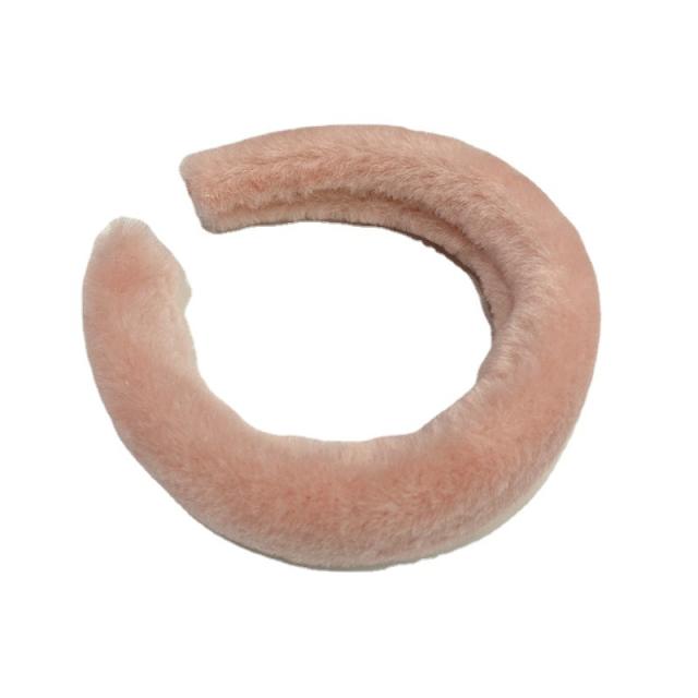 Autumn winter warm fluffy padded headband