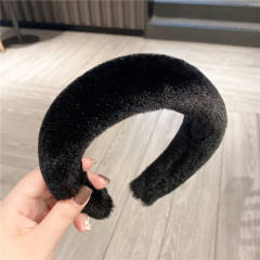 Autumn winter warm fluffy padded headband