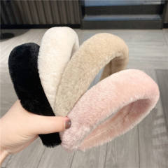 Autumn winter warm fluffy padded headband