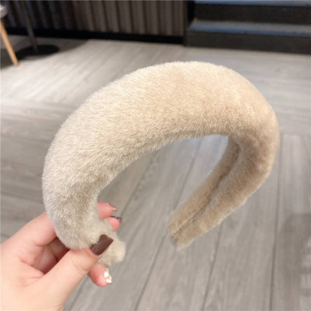 Autumn winter warm fluffy padded headband