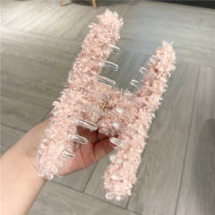 Winter autumn plain color hair clamp