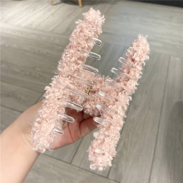 Winter autumn plain color hair clamp