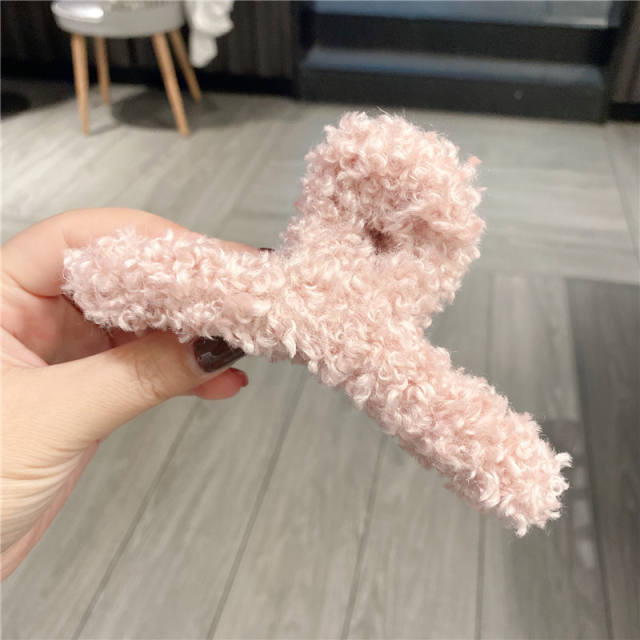 Winter autumn plain color hair clamp