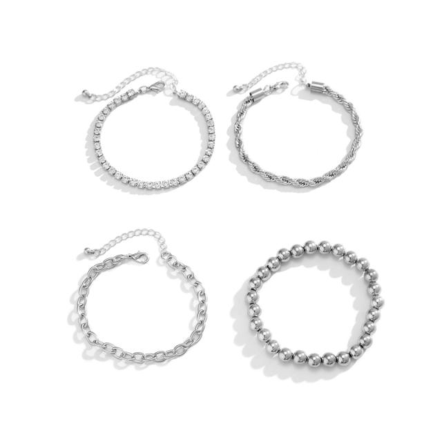 Hot sale layer chain bracelet set for men