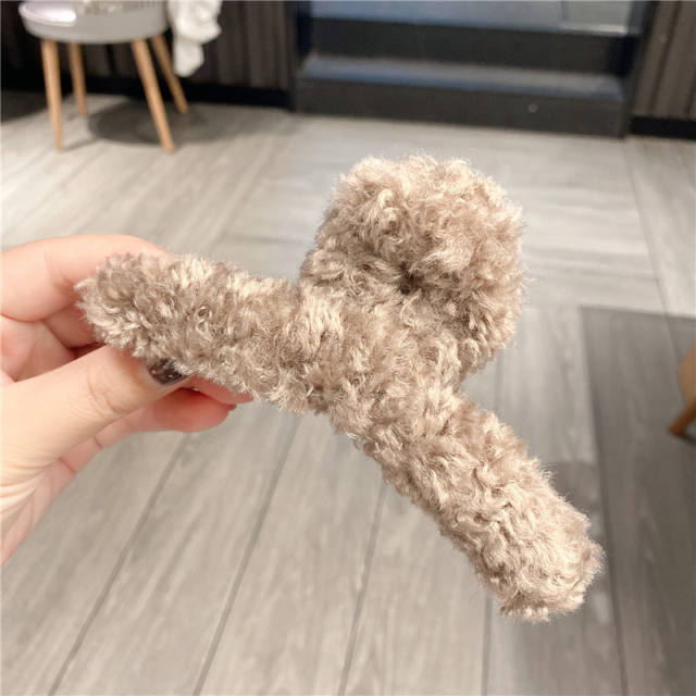 Winter autumn plain color hair clamp