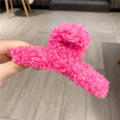 Winter autumn plain color hair clamp
