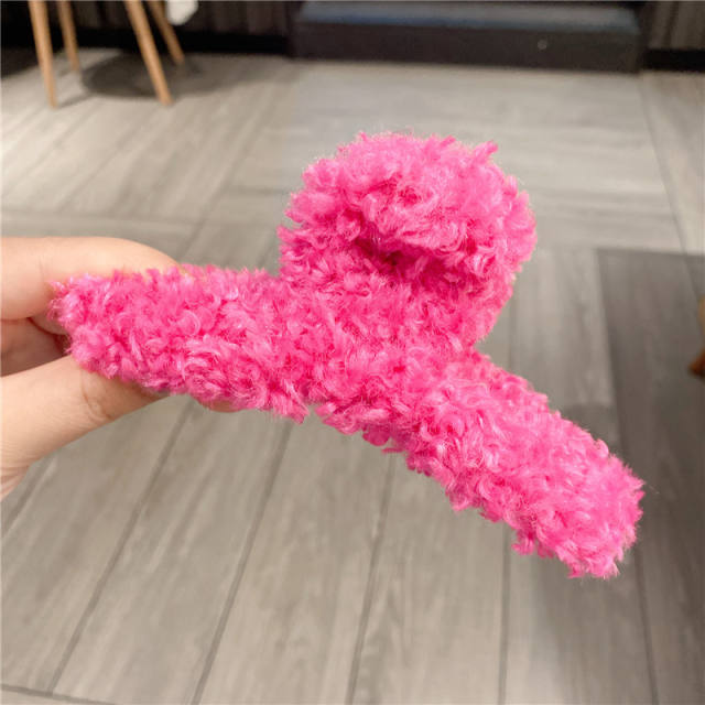 Winter autumn plain color hair clamp