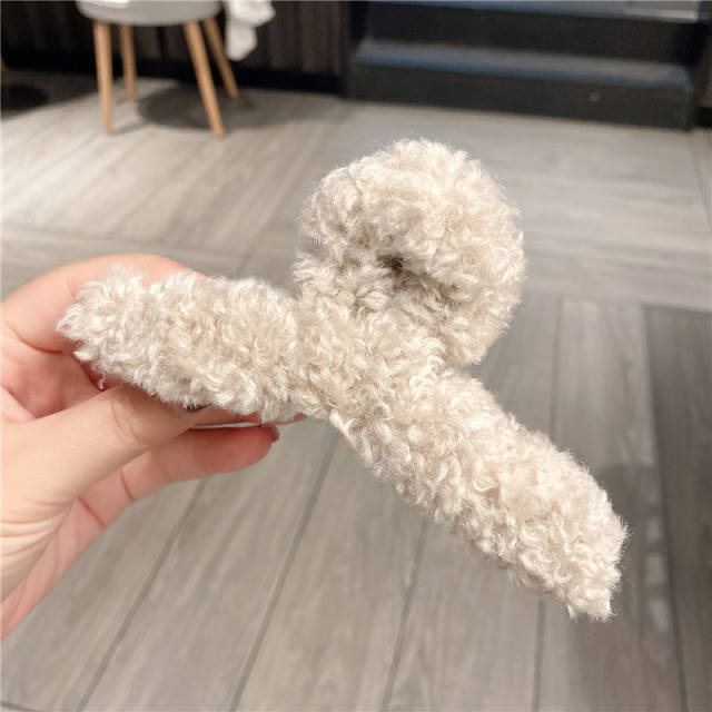 Winter autumn plain color hair clamp