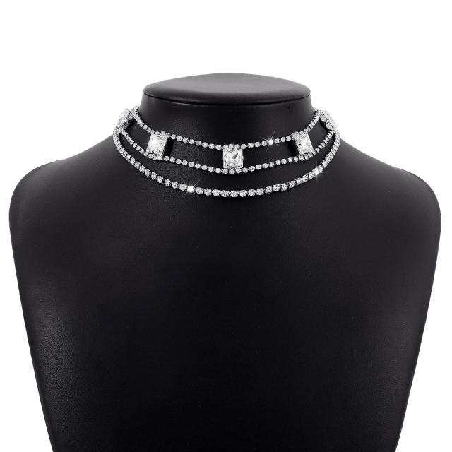 Personality diamond choker necklace